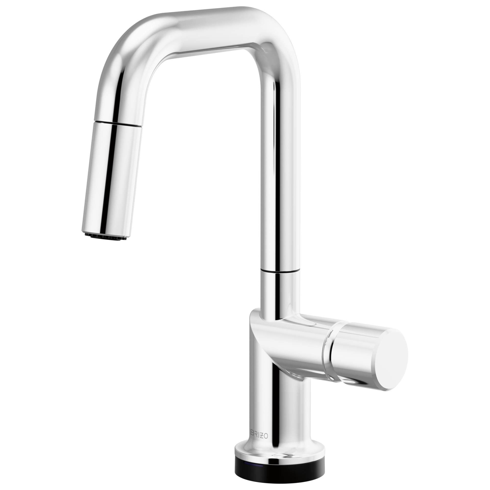 Brizo Odin Mezcladora Prep Extraíble SmartTouch® — Surtidor Cuadrado — Cromo — Perilla Metálica