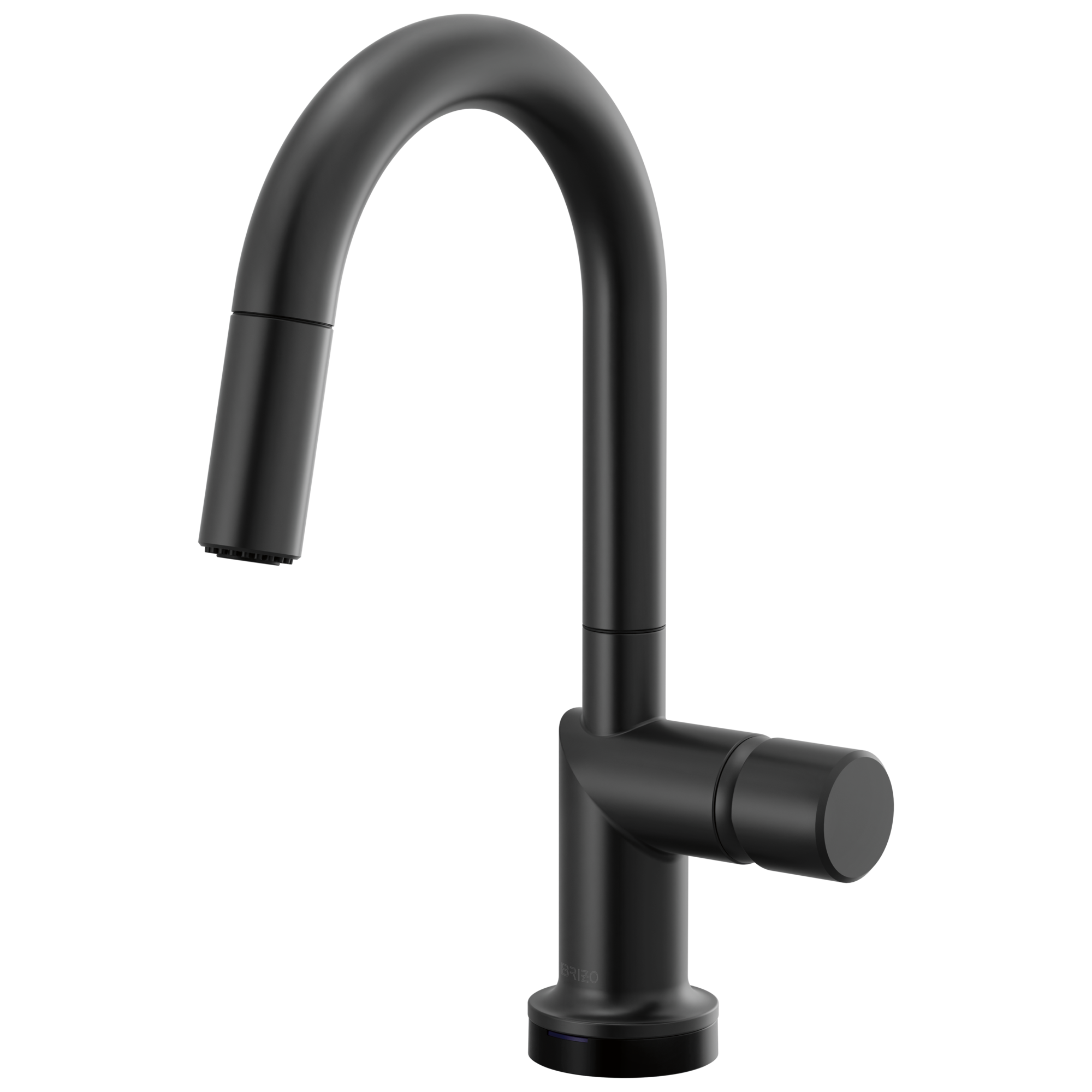 Brizo Odin Mezcladora Prep Extraíble SmartTouch® — Surtidor en Arco — Negro Mate — Perilla Metálica