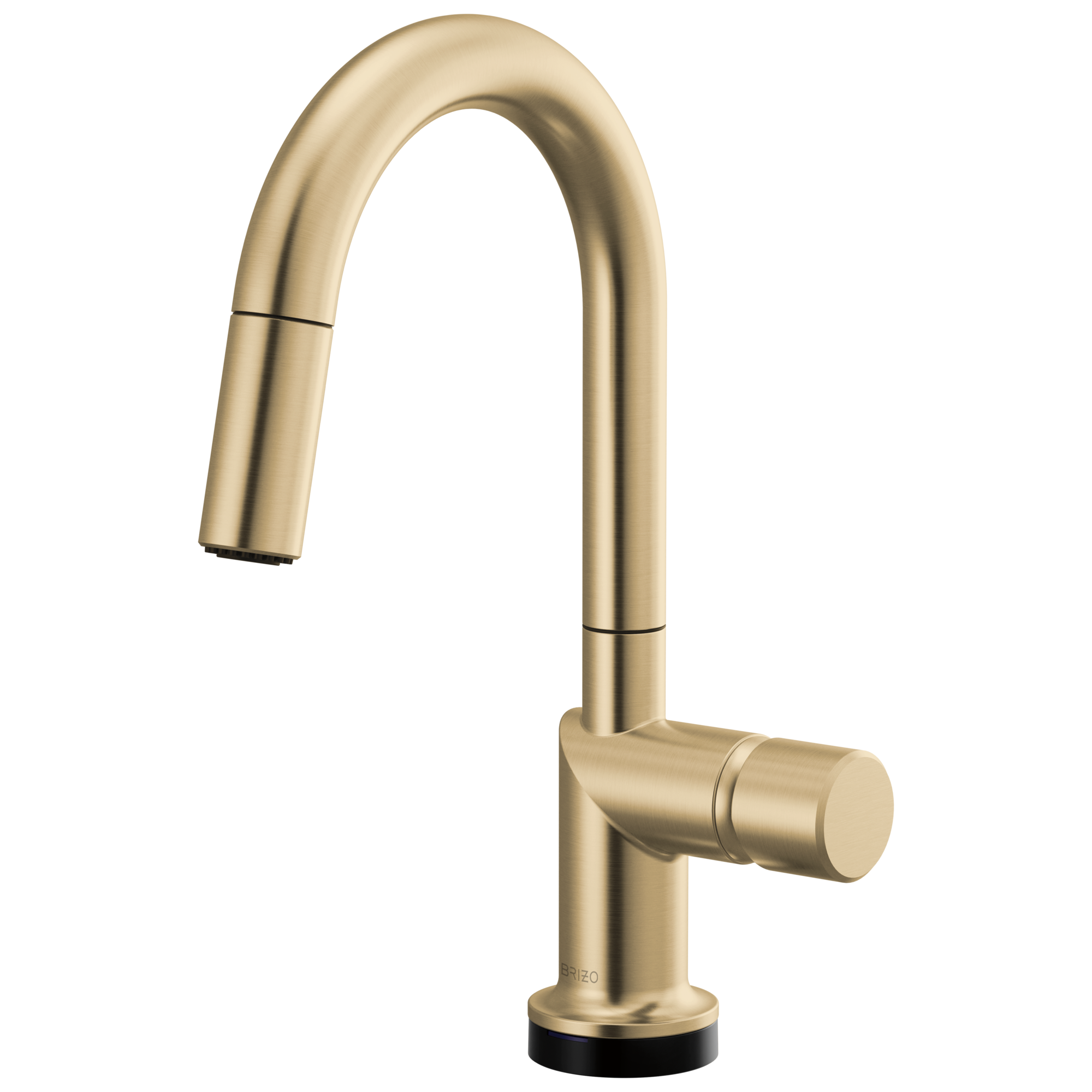 Brizo Odin Mezcladora Prep Extraíble SmartTouch® — Surtidor en Arco — Oro Luxe — Perilla Metálica