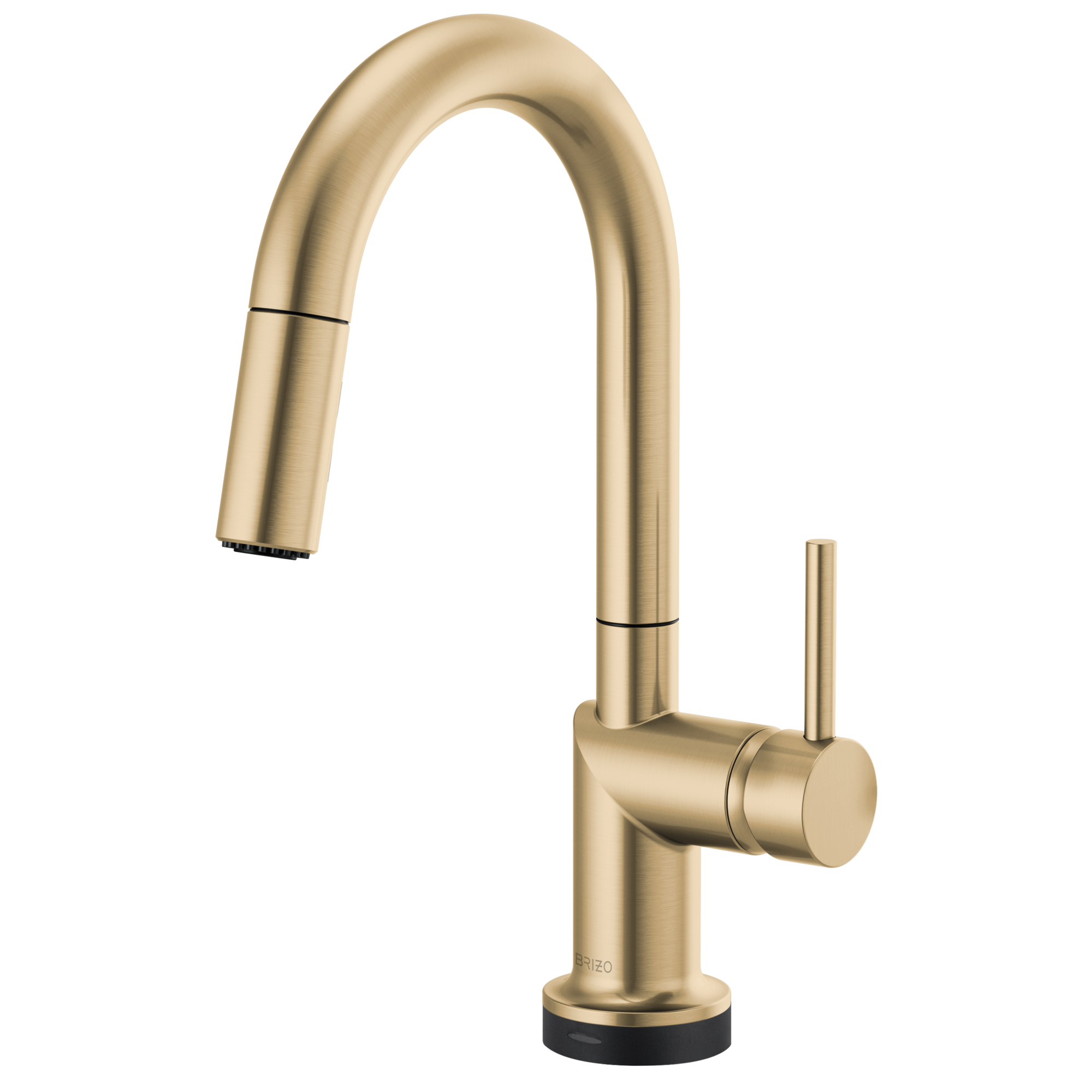 Brizo Odin Mezcladora Prep Extraíble SmartTouch® — Surtidor en Arco — Oro Luxe — Manija Metálica
