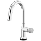 Brizo Odin Mezcladora Prep Extraíble SmartTouch® — Surtidor en Arco — Cromo — Perilla de Concreto