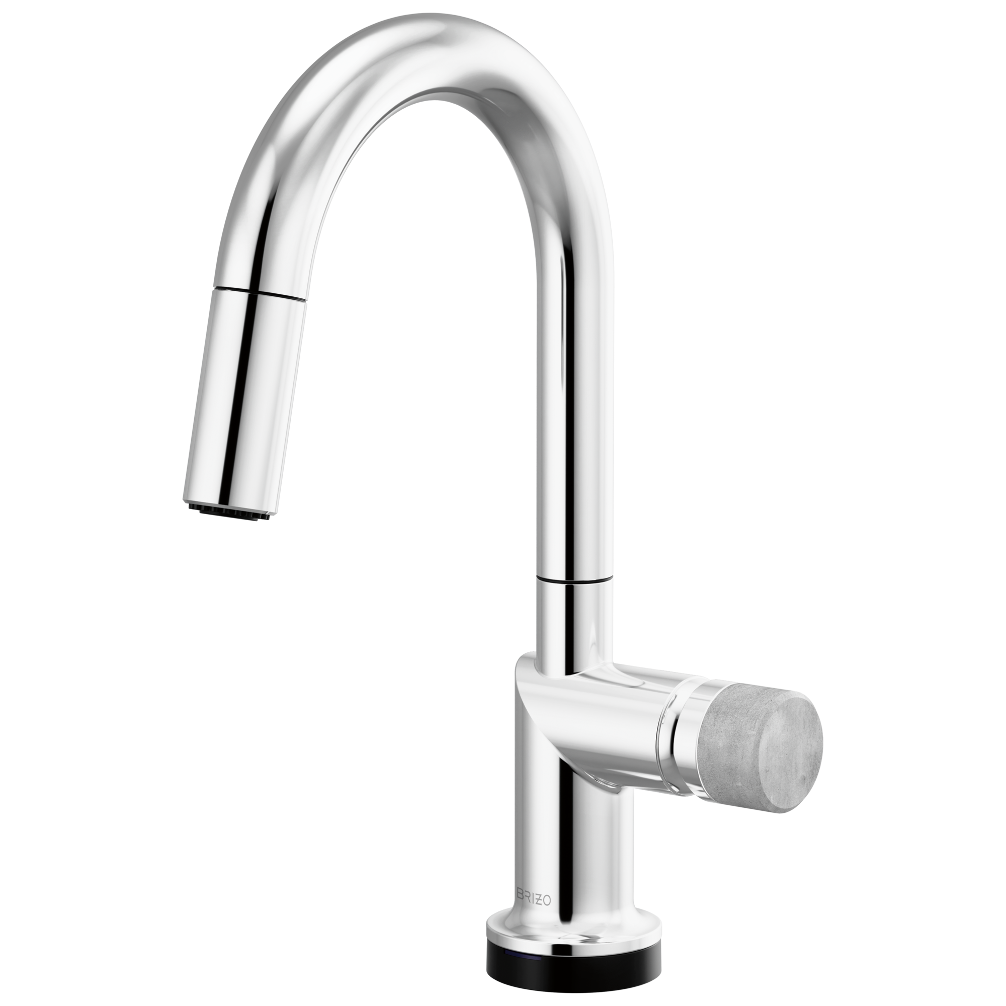 Brizo Odin Mezcladora Prep Extraíble SmartTouch® — Surtidor en Arco — Cromo — Perilla de Concreto