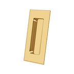 Deltana Jaladera Empotrada Rectangular de Uso Rudo 4" — Latón Pulido PVD