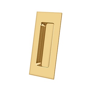 Deltana Jaladera Empotrada Rectangular de Uso Rudo 4" — Latón Pulido PVD