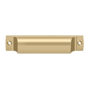 Deltana Jaladera Tipo Concha Rectangular 4" — Latón Satinado