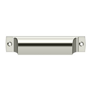Deltana Jaladera Tipo Concha Rectangular 4" — Níquel Pulido