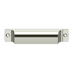 Deltana Jaladera Tipo Concha Rectangular 4" — Níquel Pulido