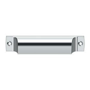 Deltana Jaladera Tipo Concha Rectangular 4" — Cromo Pulido