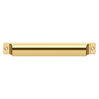 Deltana Jaladera Tipo Concha Rectangular 7" — Latón Pulido PVD