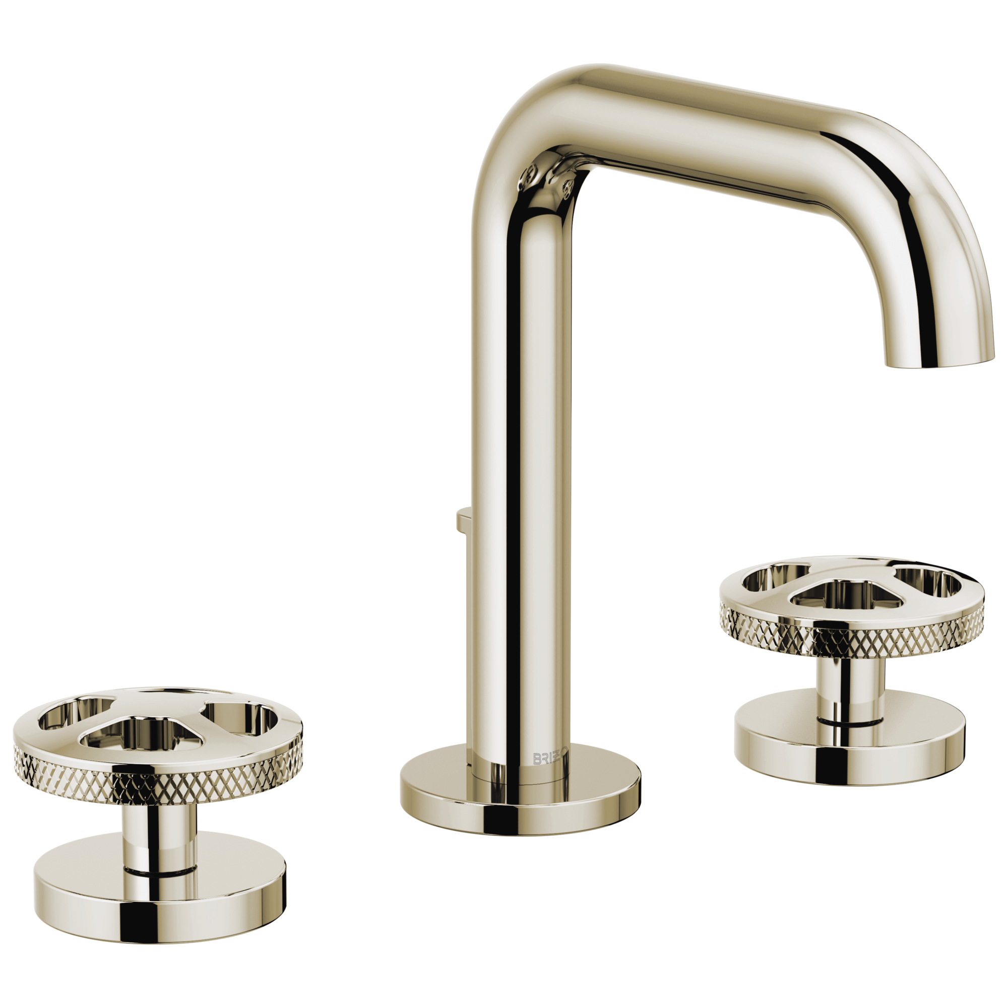 Brizo Litze Grifo Widespread para Lavabo — Surtidor Alto — Níquel Pulido — Cruceta