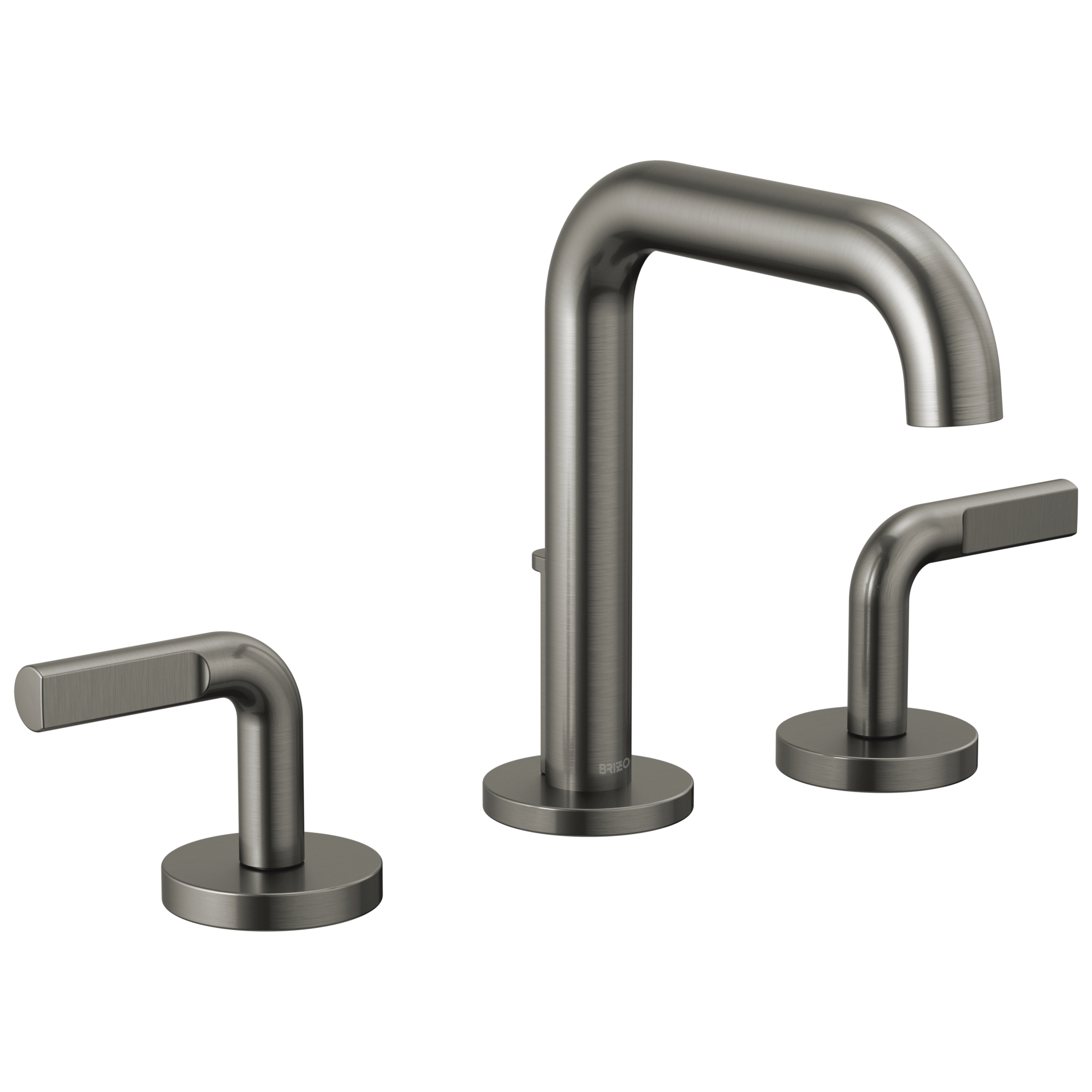 Brizo Litze Grifo Widespread para Lavabo — Surtidor Alto — Acero Luxe — Palanca Notch