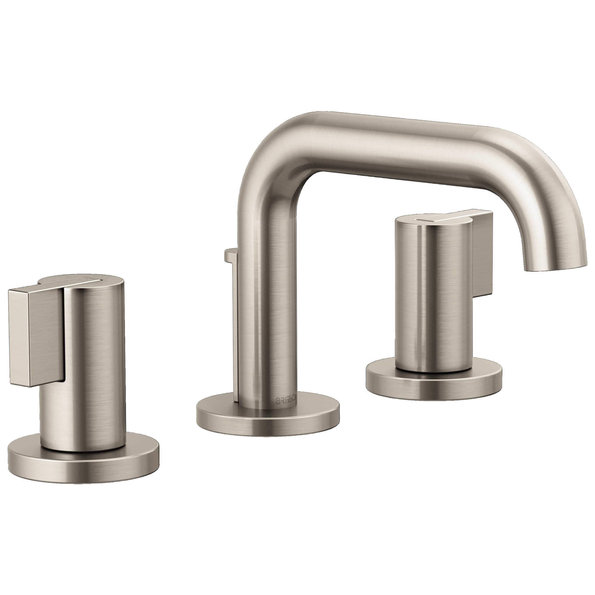 Brizo Litze Grifo Widespread para Lavabo — Surtidor Bajo — Níquel Luxe — Palanca