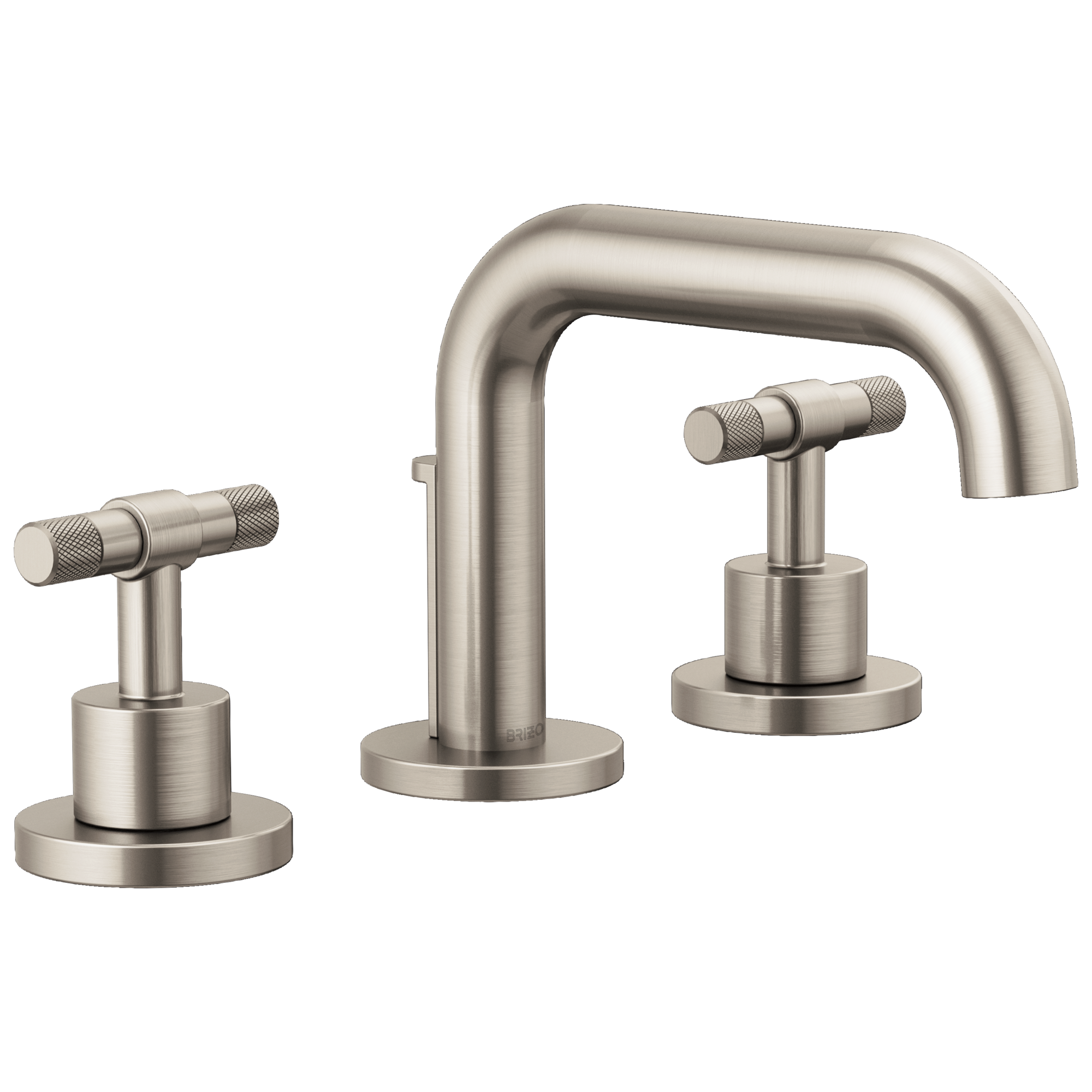 Brizo Litze Grifo Widespread para Lavabo — Surtidor Bajo — Níquel Luxe — Palanca en T