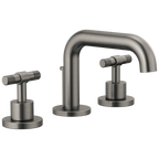Brizo Litze Grifo Widespread para Lavabo — Surtidor Bajo — Acero Luxe — Palanca en T
