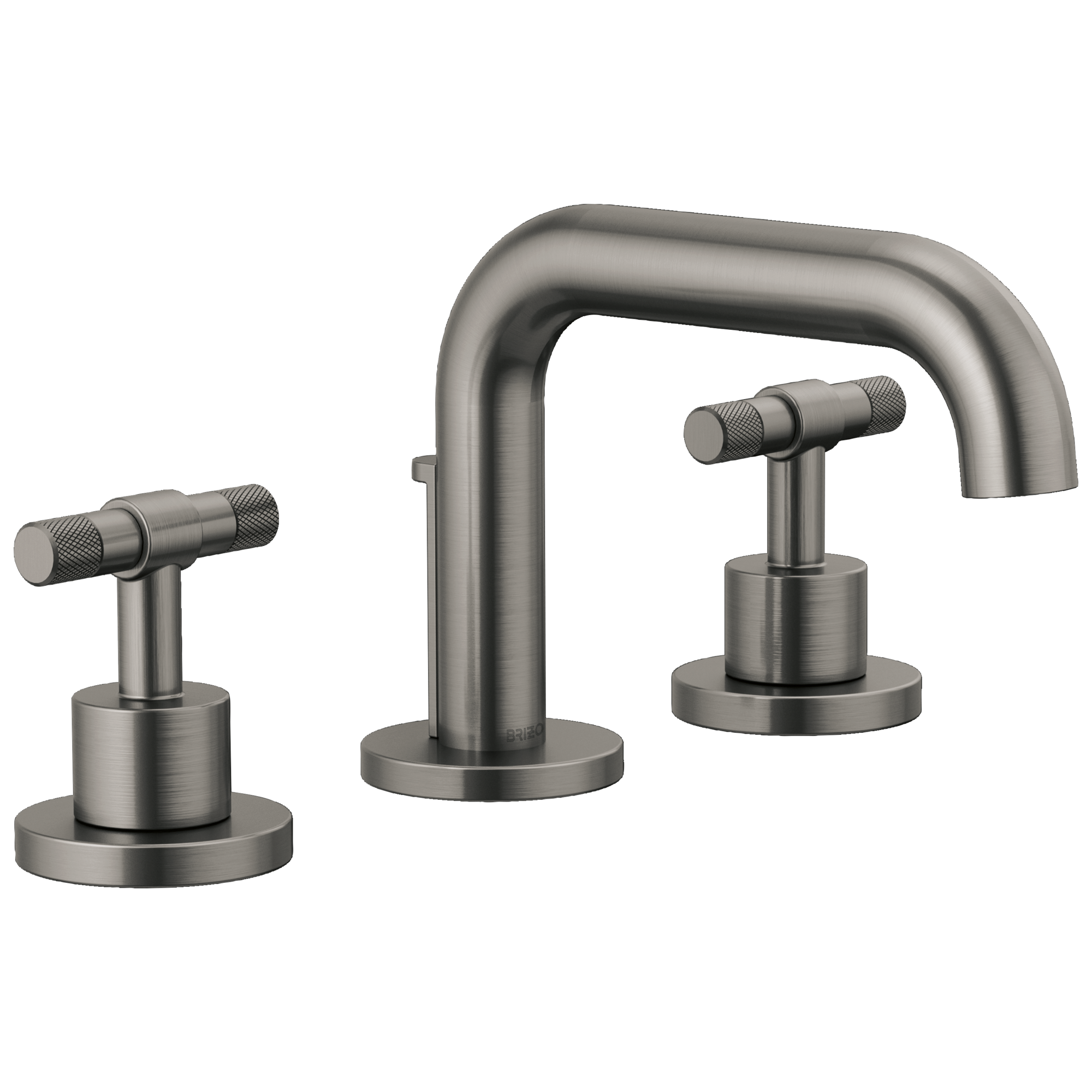 Brizo Litze Grifo Widespread para Lavabo — Surtidor Bajo — Acero Luxe — Palanca en T