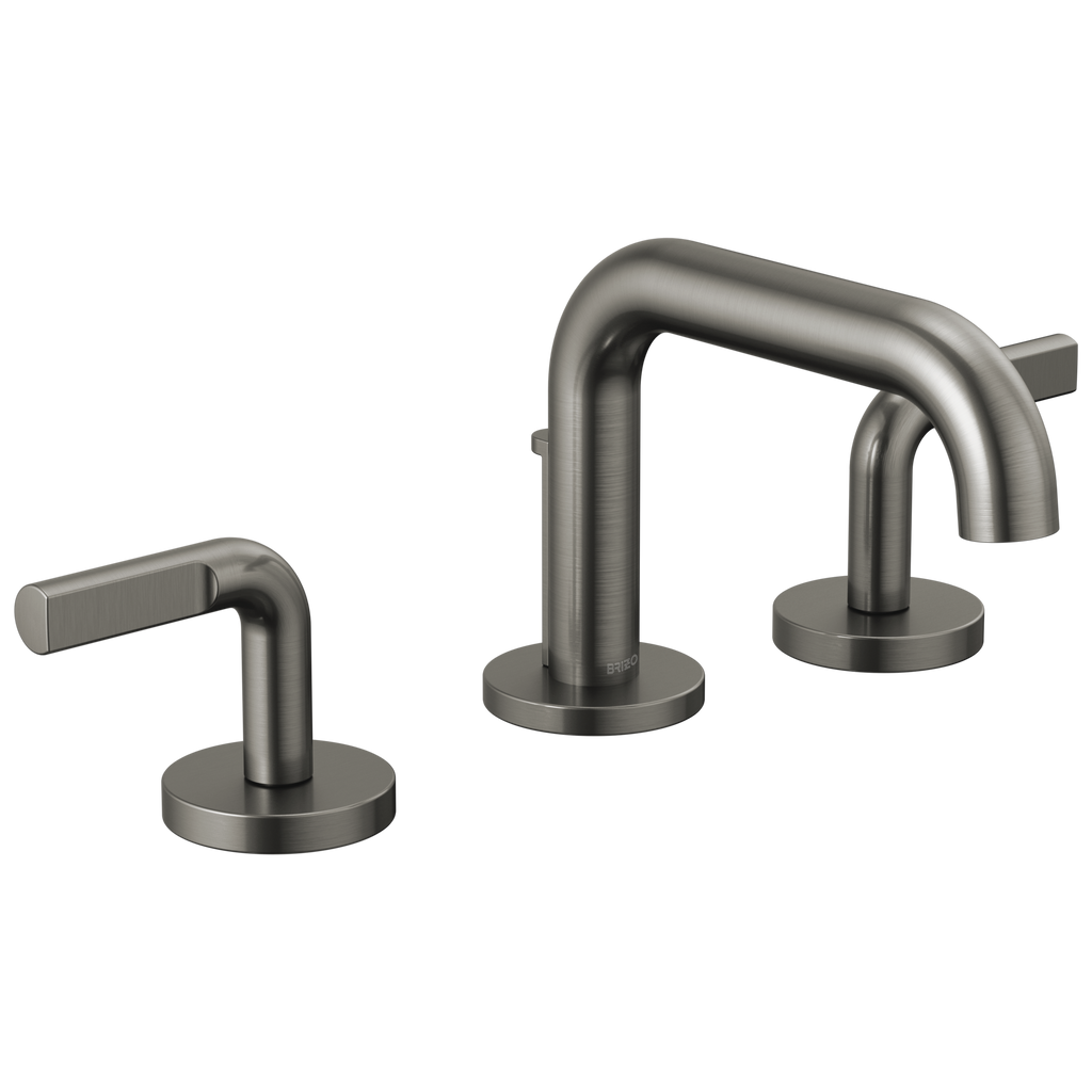 Brizo Litze Grifo Widespread para Lavabo — Surtidor Bajo — Acero Luxe — Palanca Notch