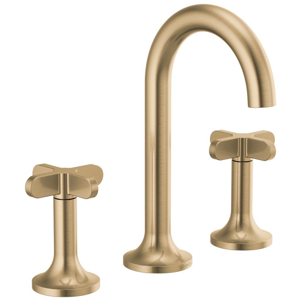 Brizo Odin Grifo Widespread para Lavabo — Oro Luxe — Cruceta Alta