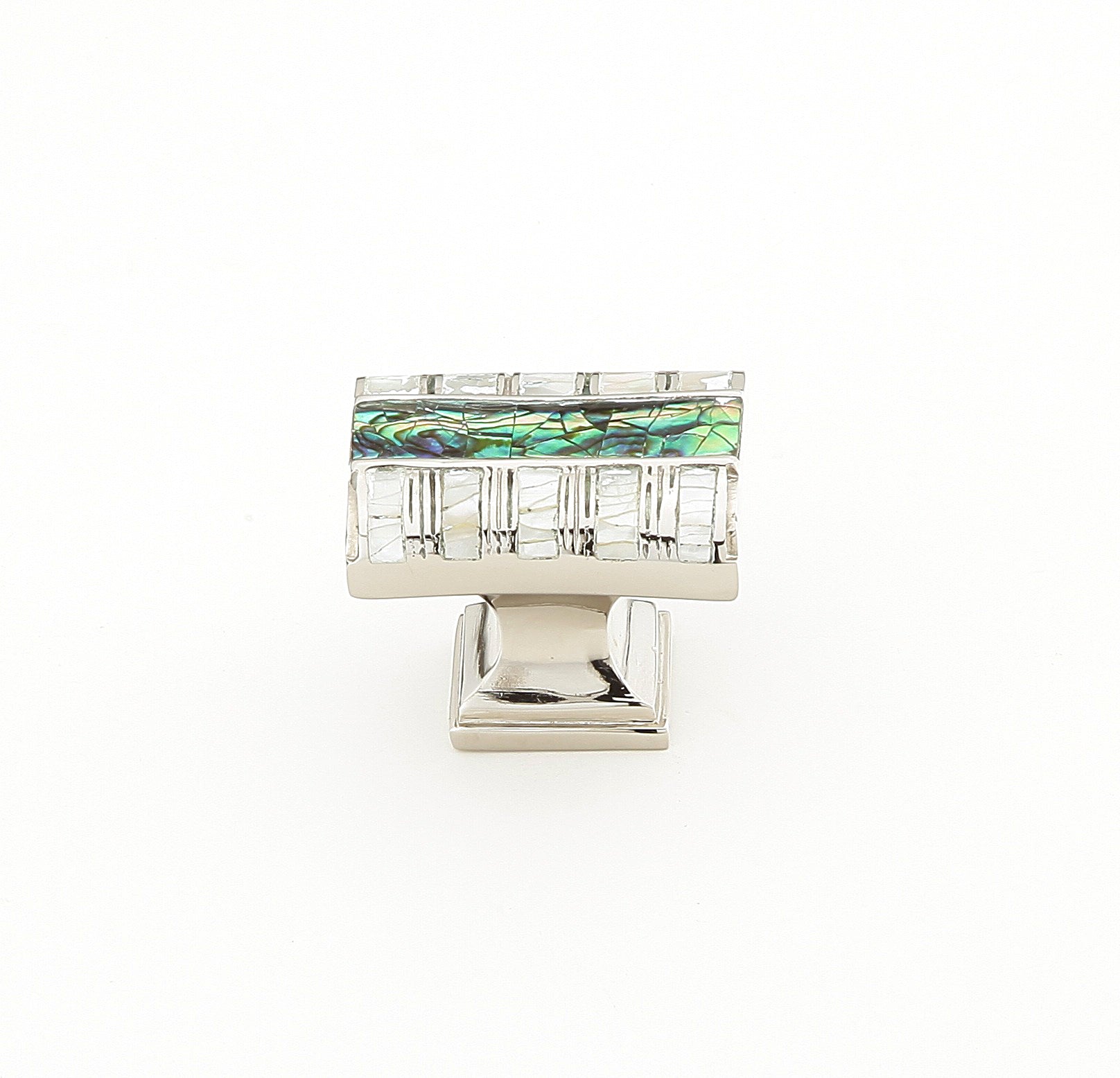 Schaub Perilla Fair Isle Rectangle Imperial Shell Mother Pearl Finish — Níquel Pulido