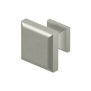 Deltana Perilla Cuadrada Decorativa 1-3/16" — Níquel Satinado