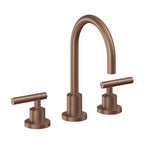 California Faucets Tiburon Llave de Lavabo de 3 Orificios para Cubierta, con Dos Manerales - Manija de Palanca - Cobre Antiguo Mate