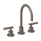 California Faucets Tiburon Llave de Lavabo de 3 Orificios para Cubierta, con Dos Manerales - Manija de Palanca - Níquel Antiguo Mate