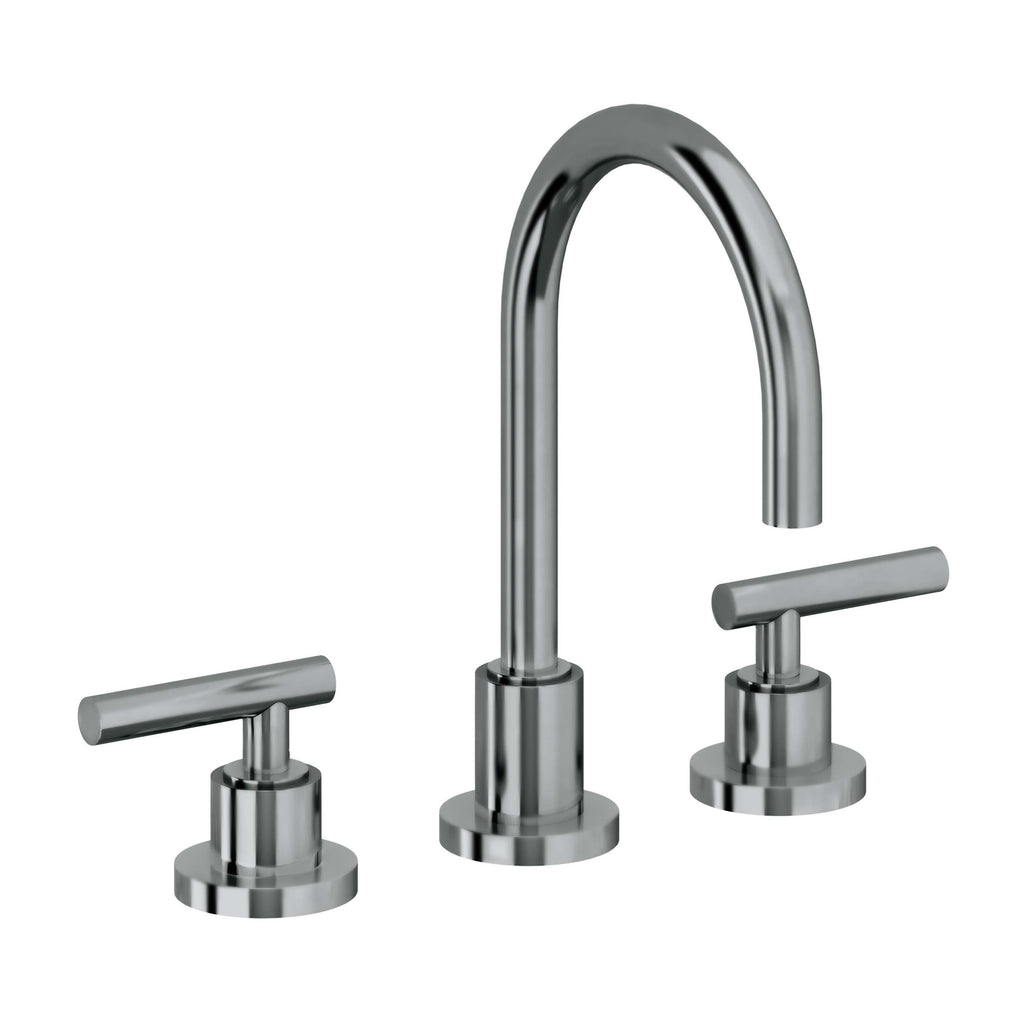 California Faucets Tiburon Llave de Lavabo de 3 Orificios para Cubierta, con Dos Manerales - Manija de Palanca - Níquel Negro