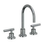 California Faucets Tiburon Llave de Lavabo de 3 Orificios para Cubierta, con Dos Manerales - Manija de Palanca - Níquel Negro