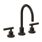 California Faucets Tiburon Llave de Lavabo de 3 Orificios para Cubierta, con Dos Manerales - Manija de Palanca - Bronce Bella Terra