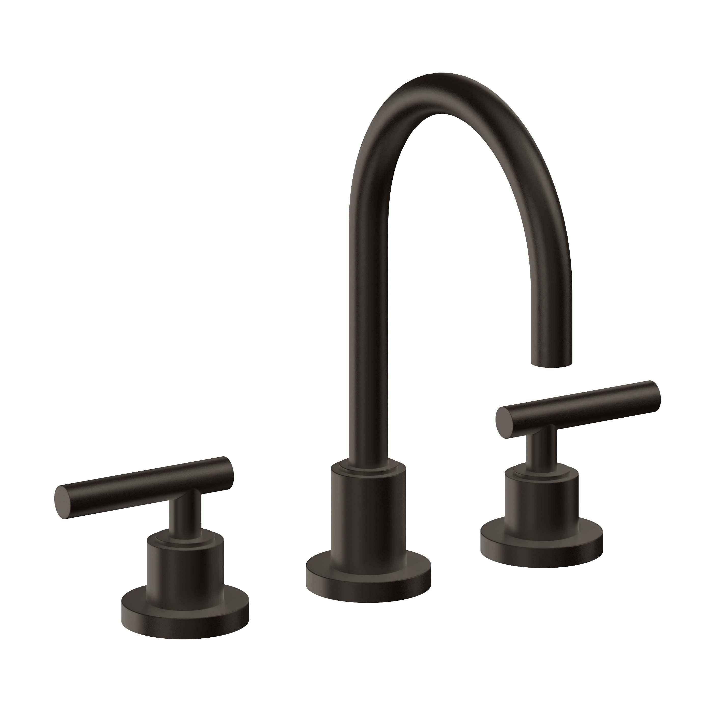 California Faucets Tiburon Llave de Lavabo de 3 Orificios para Cubierta, con Dos Manerales - Manija de Palanca - Bronce Bella Terra