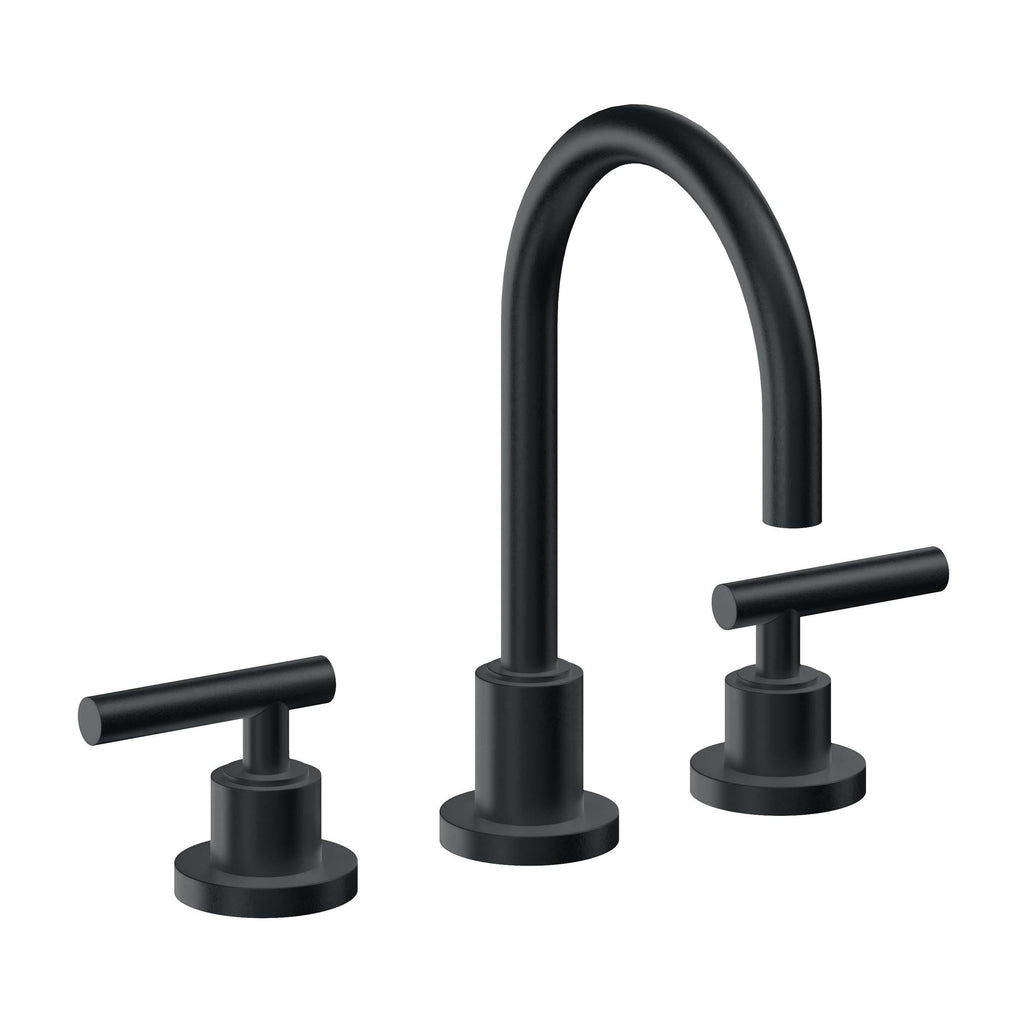 California Faucets Tiburon Llave de Lavabo de 3 Orificios para Cubierta, con Dos Manerales - Manija de Palanca - Carbón