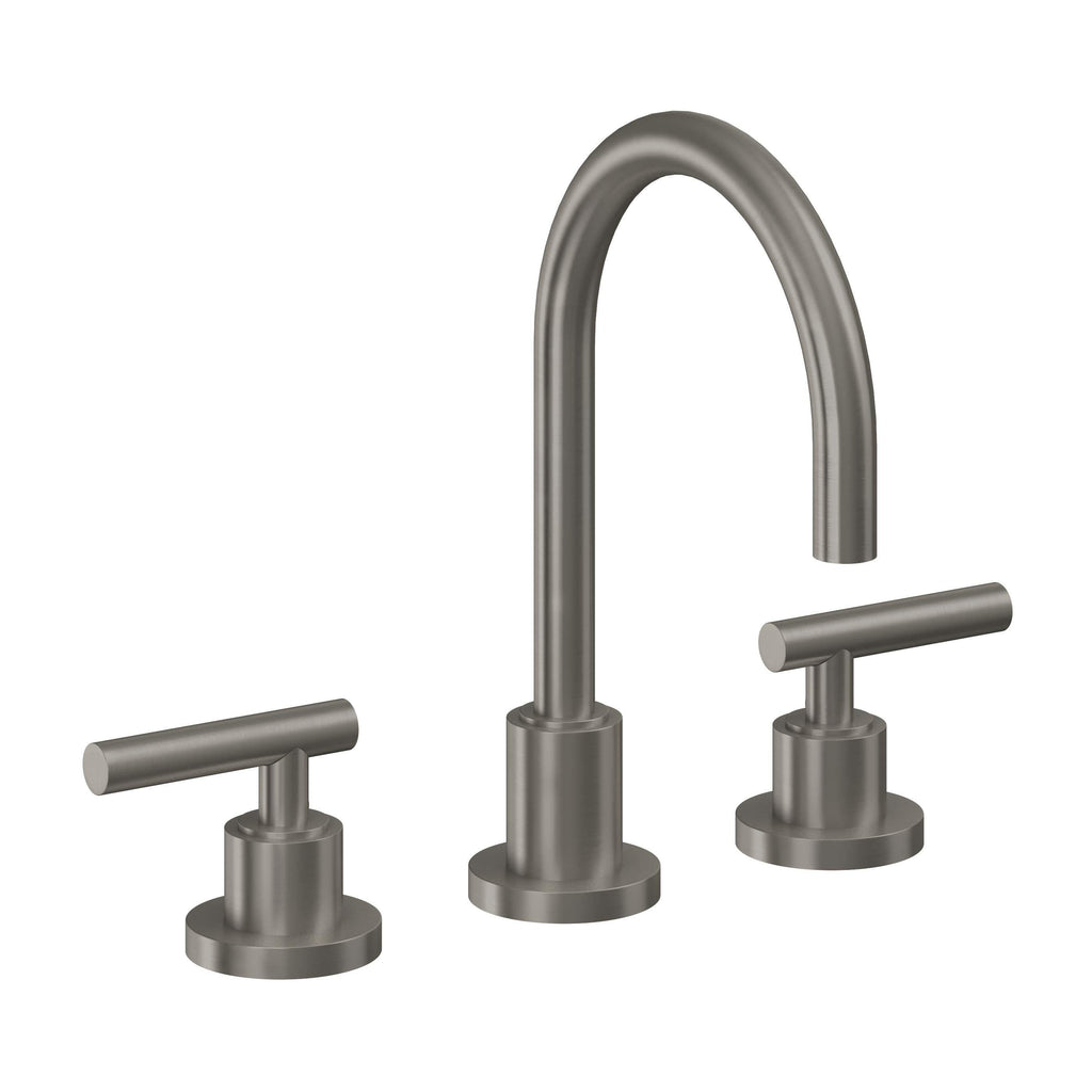 California Faucets Tiburon Llave de Lavabo de 3 Orificios para Cubierta, con Dos Manerales - Manija de Palanca - Grafito