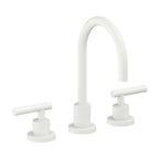 California Faucets Tiburon Llave de Lavabo de 3 Orificios para Cubierta, con Dos Manerales - Manija de Palanca - Blanco Mate