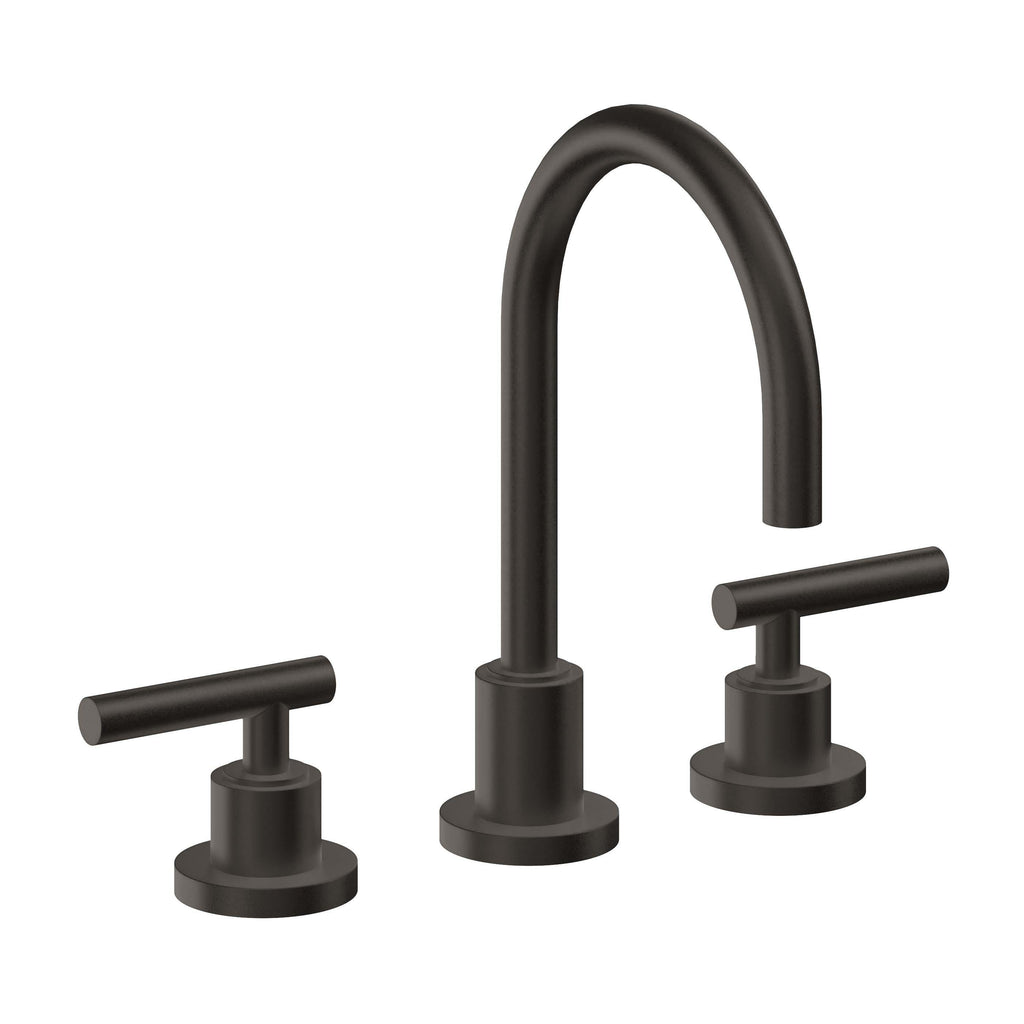 California Faucets Tiburon Llave de Lavabo de 3 Orificios para Cubierta, con Dos Manerales - Manija de Palanca - Bronce Oscuro
