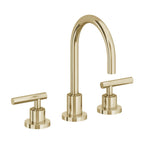 California Faucets Tiburon Llave de Lavabo de 3 Orificios para Cubierta, con Dos Manerales - Manija de Palanca - Latón Pulido