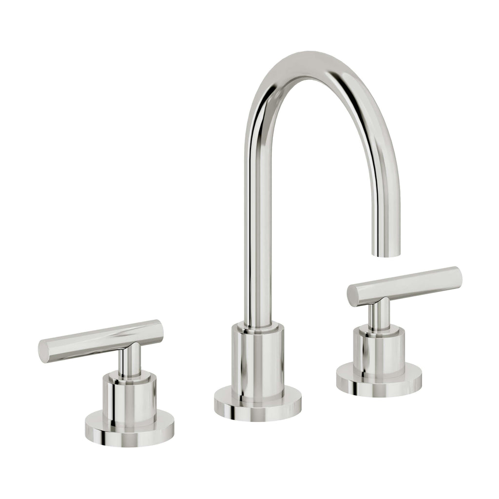 California Faucets Tiburon Llave de Lavabo de 3 Orificios para Cubierta, con Dos Manerales - Manija de Palanca - Cromo Pulido