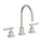 California Faucets Tiburon Llave de Lavabo de 3 Orificios para Cubierta, con Dos Manerales - Manija de Palanca - Cromo Pulido