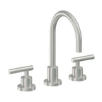 California Faucets Tiburon Llave de Lavabo de 3 Orificios para Cubierta, con Dos Manerales - Manija de Palanca - Cromo Satinado