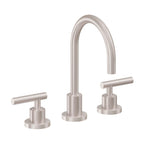 California Faucets Tiburon Llave de Lavabo de 3 Orificios para Cubierta, con Dos Manerales - Manija de Palanca - Níquel Satinado