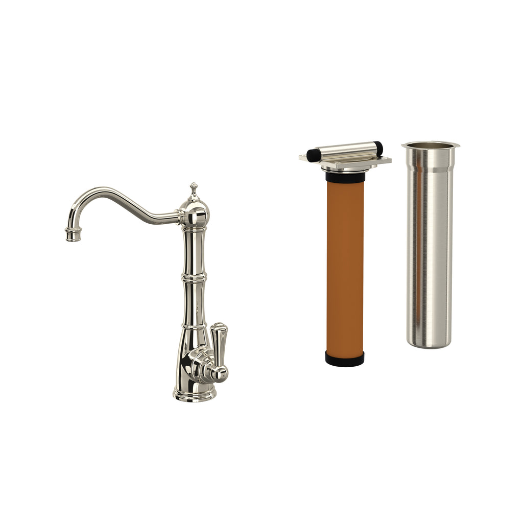 Rohl Edwardian Kit de Mezcladora Filtradora de Cocina - Níquel Pulido