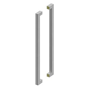Deltana Jaladera Contemporánea de Acero Inoxidable Doble Cara 36" — Acero Inoxidable Satinado