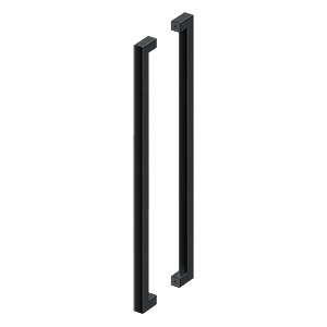 Deltana Jaladera Contemporánea de Acero Inoxidable Doble Cara 42" — Negro Mate