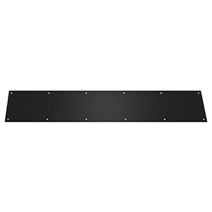 Deltana Placa de Zócalo de Acero Inoxidable 6" x 34" — Negro Mate