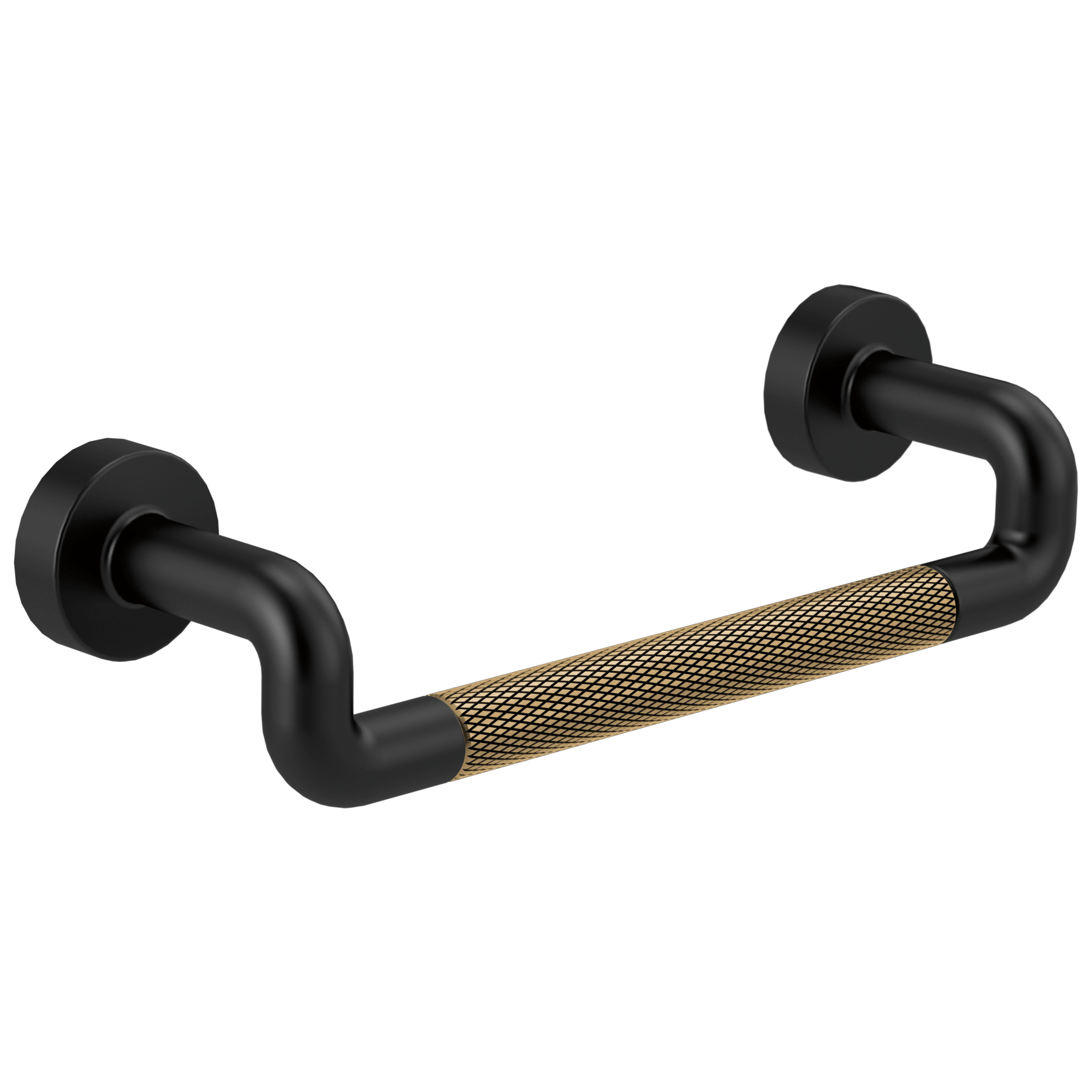 Brizo Litze Jaladera de Gabinete con Moleteado — Negro Mate / Oro Luxe