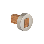 Brizo Litze Perilla de Gabinete — Níquel Luxe / Madera de Teca