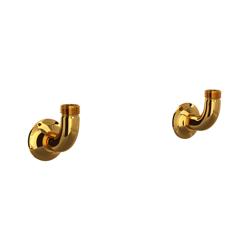 Rohl Georgian Era Uniones de Pared para Mezcladora Tipo Puente - Latón sin Laca