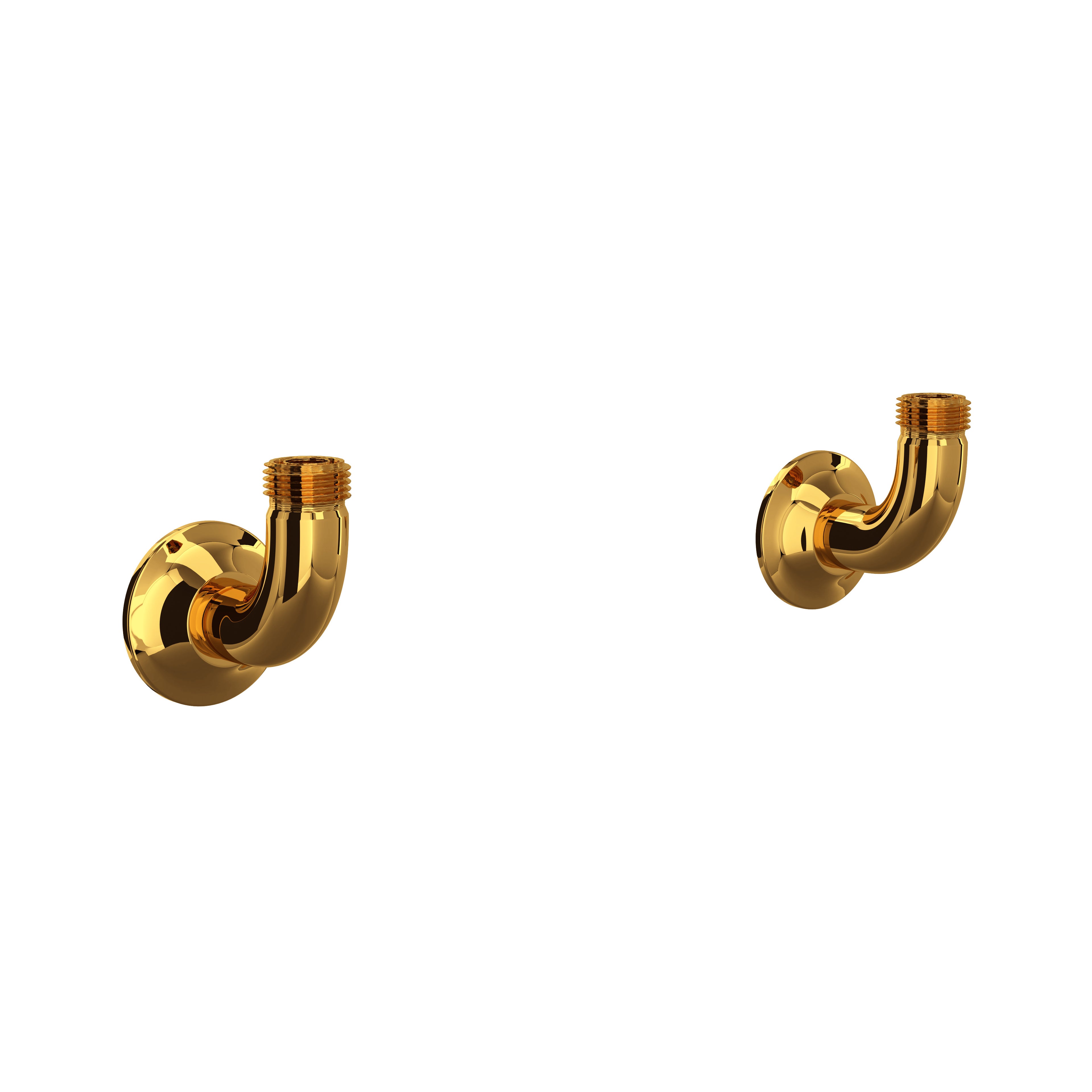 Rohl Georgian Era Uniones de Pared para Mezcladora Tipo Puente - Latón sin Laca