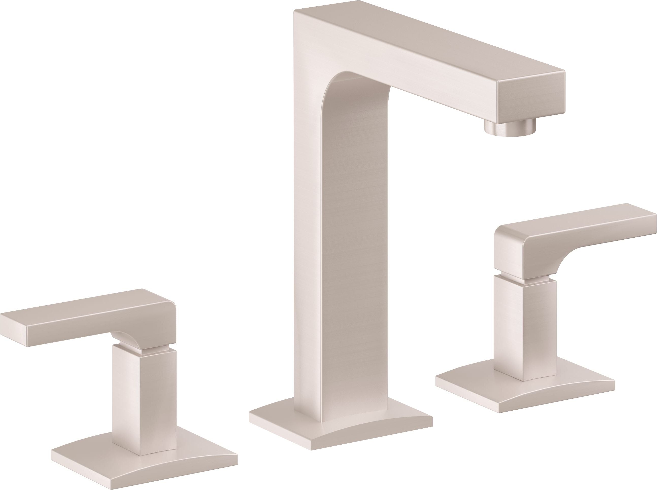 California Faucets Solimar 8" Llave de Lavabo de 3 Orificios para Cubierta, con Dos Manerales
