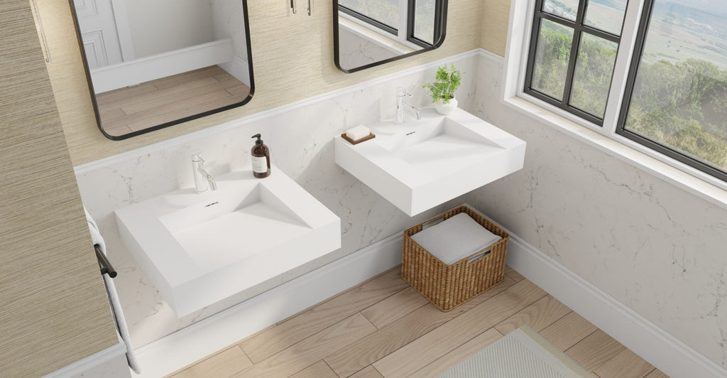 Badeloft Lavabo de Pared Tipo Rampa WT-04-F