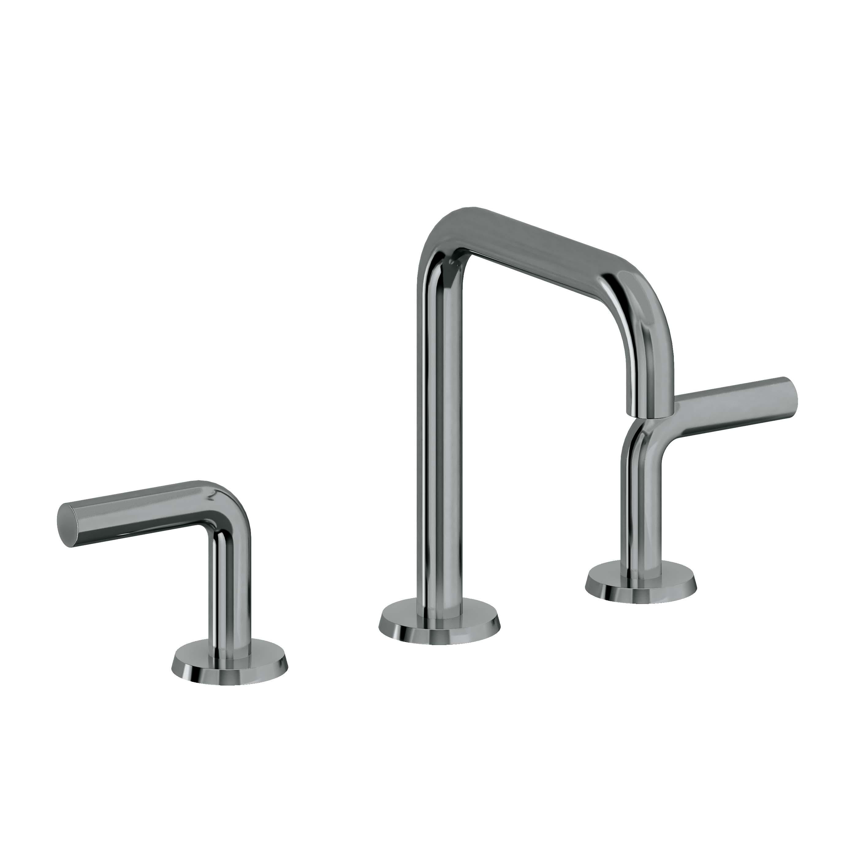 California Faucets Tamalpais Llave de Lavabo de 3 Orificios para Cubierta, con Dos Manerales - Níquel Negro