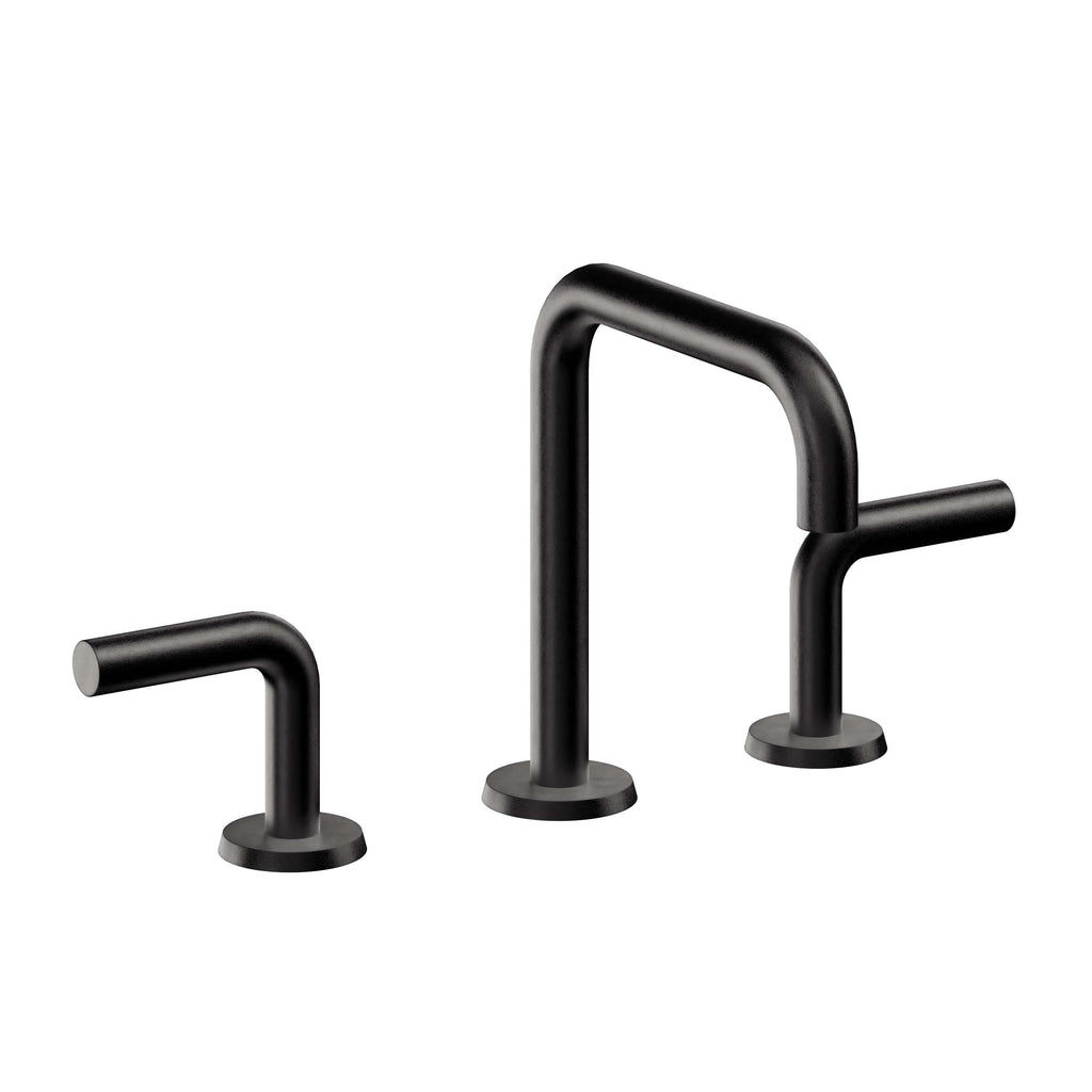 California Faucets Tamalpais Llave de Lavabo de 3 Orificios para Cubierta, con Dos Manerales - Negro Mate